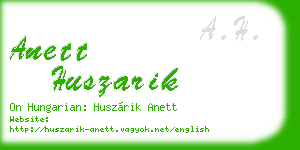anett huszarik business card