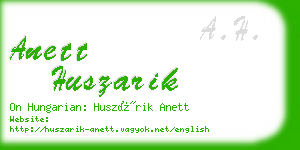 anett huszarik business card